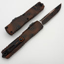 Microtech Ultratech Gen IV Topo Black/Orange Handle w/ S/E Stonewash M390MK 11214-1TPBKORCS