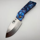 Medford TFF-1 Fat Daddy Blue/Violet Stained Glass Handles w/ Satin MagnaCut