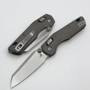 Microtech MSI RAM LOK Mini Natrual Clear Fluted Aluminum Handles w/ Stonewash M390MK 210M-10FLNC