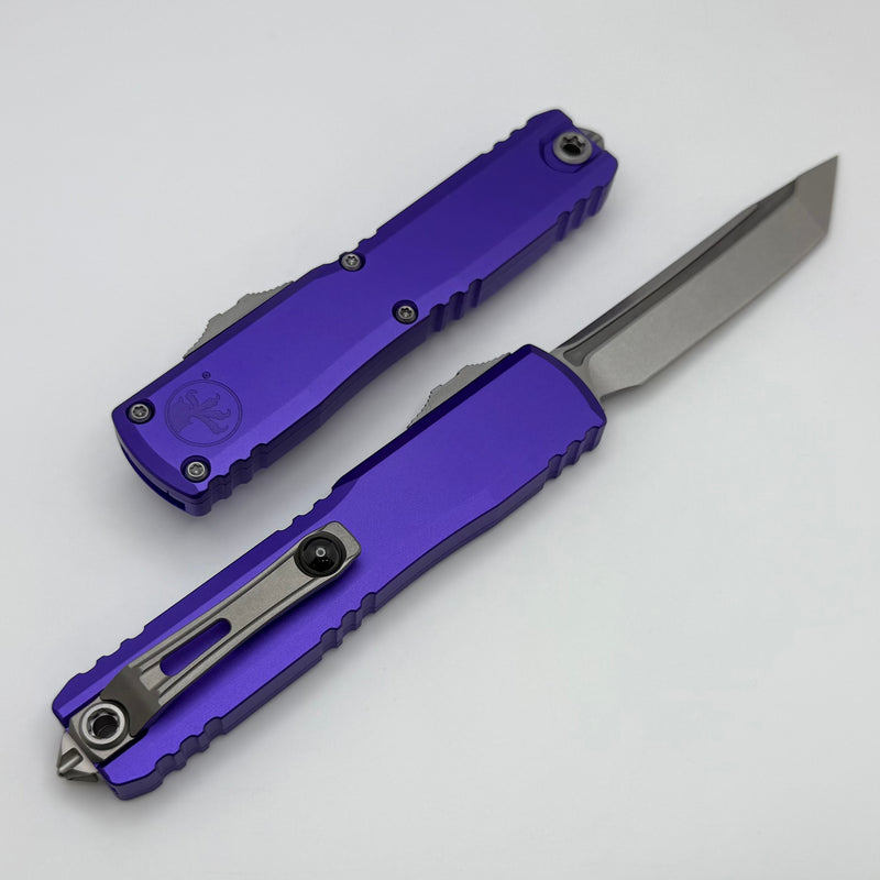 Microtech Ultratech Gen IV T/E Stonewash Standard w/ Purple Handle 11234-10PU