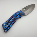 Medford TFF-1 Fat Daddy Blue/Violet Stained Glass Handles w/ Satin MagnaCut