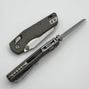 Microtech MSI RAM LOK Mini Natrual Clear Fluted Aluminum Handles w/ Stonewash M390MK 210M-10FLNC