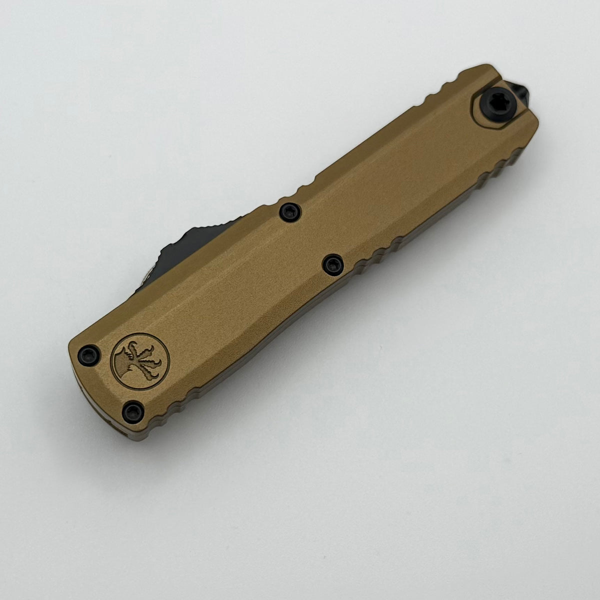 Microtech UTX-70 Gen IV w/ Tan Handle & Black T/E Full Serrated M390MK