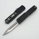 Microtech UTX-70 Gen IV w/ Black Handle & D/E Full Serrated Stonewash M390MK 11474-12