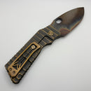 Medford TFF-1 Fat Daddy Bead Blast/Cement/Bronze Gator Belly Handles w/ Vulcan 3V