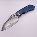 BLEMISH Custom Knife Factory Rotten Design Evo 4.0 Zircuti Handles & Damasteel
