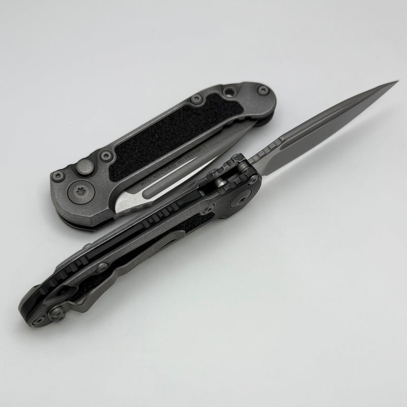 Microtech Knives LUDT Gen III Apocalyptic Drop Point Weathered Metal 1135-10APWME