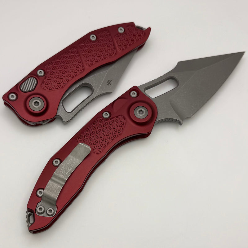 Microtech Borka Stitch Auto w/ Merlot Handles & Apocalyptic M390 169-10APMR
