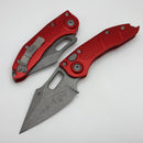 Microtech Borka Stitch Auto w/ Red Handles & Apocalyptic M390 169-10APRD