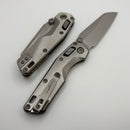 Microtech Marfione Select MSI RAM LOK Mini Fluted Titanium Handles w/ Double Vapor Accents & Bronze Accents & Stonewash M390MK 210M-10FLMS2
