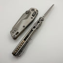 Microtech Marfione Select MSI RAM LOK Mini Fluted Titanium Handles w/ Double Vapor Accents & Bronze Accents & Stonewash M390MK 210M-10FLMS2