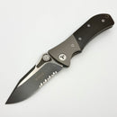 Pre-Owned Microtech MTX2 D/A Canvas Micarta Handle & Serrated Black S30-V