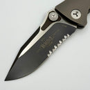 Pre-Owned Microtech MTX2 D/A Canvas Micarta Handle & Serrated Black S30-V