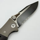 Pre-Owned Microtech MTX2 D/A Canvas Micarta Handle & Serrated Black S30-V