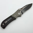 Pre-Owned Microtech MTX2 D/A Canvas Micarta Handle & Serrated Black S30-V