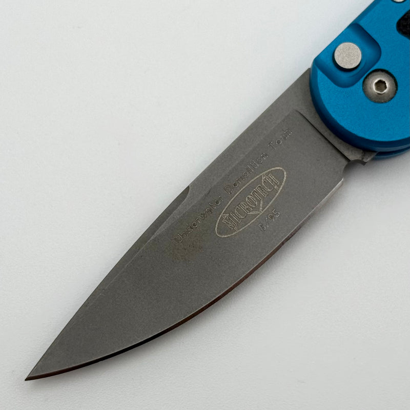 Microtech Mini UDT w/ Blue Aluminum Handle & Bead Blast Blade