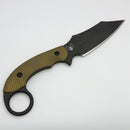 Bat Cave Blades KaramBat Fixed Blade w/ Nitro-V Steel & Titanium Handles