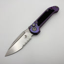 Microtech Marfione Select LUDT Gen III Purple Haze Textured Inlaid Titanium Handles w/ Purple Accents & Part Serrated Stonewash S/E 1135-11MS10