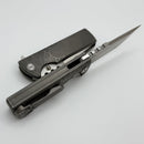 Chaves Knives T.A.K Ambidextrous Knife Tanto M390 & Half Rocked Titanium Integral Handle Gen 2