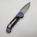 Microtech Marfione Select LUDT Gen III Purple Haze Textured Inlaid Titanium Handles w/ Purple Accents & Part Serrated Stonewash S/E 1135-11MS10