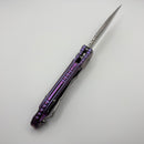 Microtech Marfione Select LUDT Gen III Purple Haze Textured Inlaid Titanium Handles w/ Purple Accents & Part Serrated Stonewash S/E 1135-11MS10