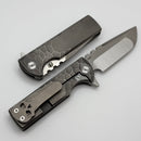 Chaves Knives T.A.K Ambidextrous Knife Drop Point M390 & Half Rocked Titanium Integral Handle Gen 2