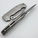 Demko Knives MG AD20 w/ Textured Titanium Handles & CPM-3V Kopis