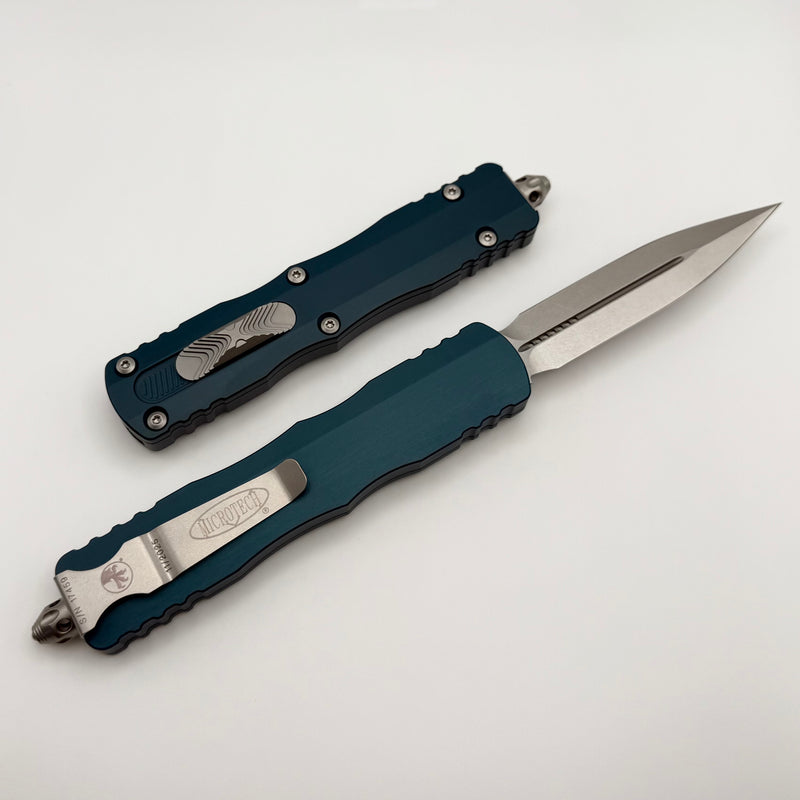 Microtech Dirac Delta Stonewash D/E w/ Deep Ocean Handle 227-10DO