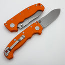 Demko Knives MG AD20 w/ Orange G-10 Handles & MagnaCut Butcher