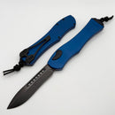 Heretic Hydra V4 Tactical w/ Blue Aluminum Handle & DLC Recurve H408-6A-BLU