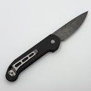 Pre-Owned Microtech UDT Vintage Raindrop Damascus w/ Black Aluminum Handle