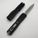 Microtech Ultratech Gen IV D/E Stonewash Double Full Serrated w/ Black Handle 11224-D12