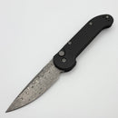 Pre-Owned Microtech LUDT Vintage Civilian Damascus w/ Black Aluminum Handle