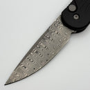 Pre-Owned Microtech LUDT Vintage Civilian Damascus w/ Black Aluminum Handle