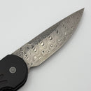 Pre-Owned Microtech LUDT Vintage Civilian Damascus w/ Black Aluminum Handle