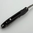 Pre-Owned Microtech LUDT Vintage Civilian Damascus w/ Black Aluminum Handle