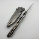 Marfione Select Microtech Socom Delta Ram-Lok w/ Titanium Handles & Bronze Accents & Spear Point Part Serrated Stonewash M390MK 159RL-11SMS2