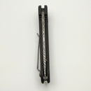 Pre-Owned Microtech LUDT Vintage Civilian Damascus w/ Black Aluminum Handle
