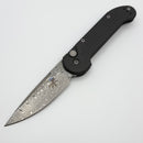 Pre-Owned Microtech LUDT Vintage Logo Damascus w/ Black Aluminum Handle