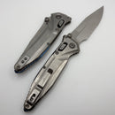 Marfione Select Microtech Socom Delta Ram-Lok w/ Titanium Handles & Blue Accents & Spear Point Part Serrated Stonewash M390MK 159RL-11SMS3