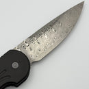 Pre-Owned Microtech LUDT Vintage Logo Damascus w/ Black Aluminum Handle