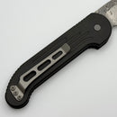 Pre-Owned Microtech LUDT Vintage Logo Damascus w/ Black Aluminum Handle