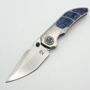 Poikilo Blade Christensen Knifeworks Casque Titanium Handles w/ 3 Piece ZircuTi Inlays & Hand Rubbed M398