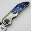 Poikilo Blade Christensen Knifeworks Casque Titanium Handles w/ 3 Piece ZircuTi Inlays & Hand Rubbed M398