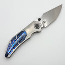 Poikilo Blade Christensen Knifeworks Casque Titanium Handles w/ 3 Piece ZircuTi Inlays & Hand Rubbed M398