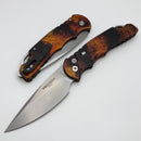 Pro-Tech TR-4 Auto Del Fuego Handle w/ Safety & Stonewash MagnaCut T4101-DF