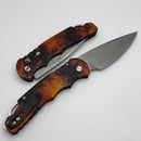 Pro-Tech TR-4 Auto Del Fuego Handle w/ Safety & Stonewash MagnaCut T4101-DF