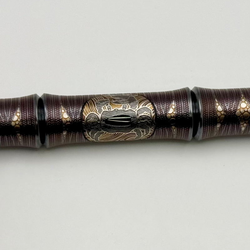 Dmitry Streltsov Bamboo Titanium Tsuba Motif Pen