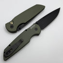Pro-Tech TR-3 Integrity Manual Green Aluminum Handles w/ DLC S35 2025 BLADE TX INT.1