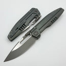 We Knife Reveille Olive Gray Titanium Handle and Stonewashed M390 Blade WE23057-2